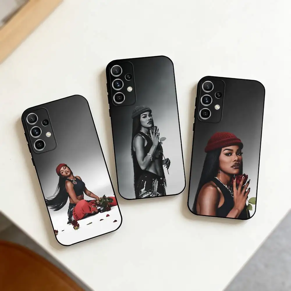 T-Teyana Taylor Phone Case For Samsung S25,S24,S21,S22,S23,S30,Ultra,S20,Plus,Fe,Note,10,9,5G Black Cover