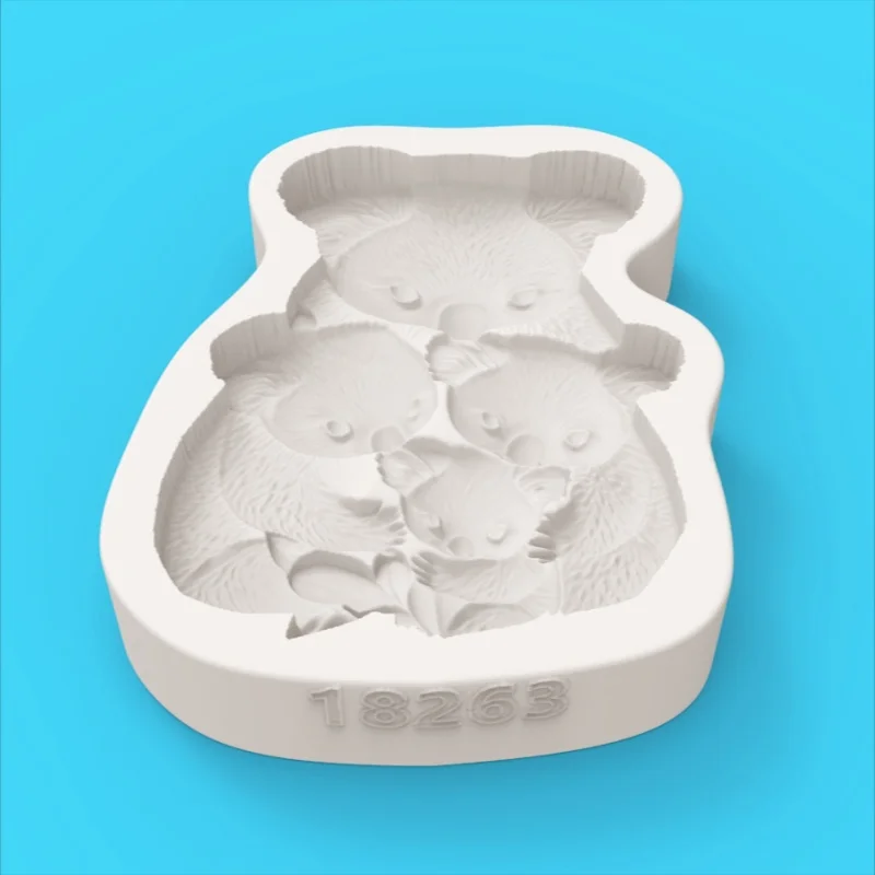 Koala Family Silicone Baking Mold Cute Koala Parent-Child Chocolate Fondant Cake Decoration Mold view 5