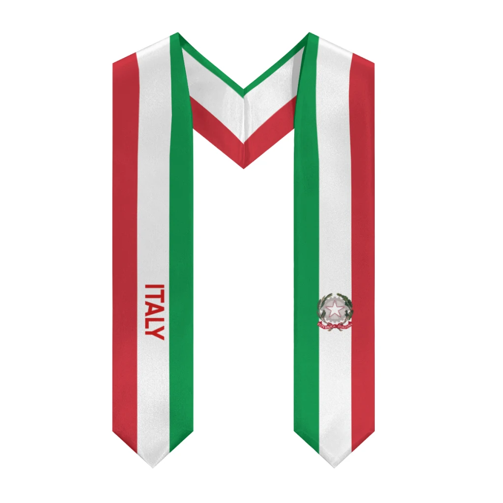 More design Graduation shawl Italy Flag & United States Flag Stole Sash Honor Study Aboard International Students