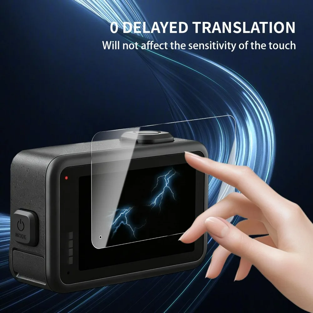 One-tap Installation Camera ProtectiveFilm for GoPro Mission 1/1Pro Installation Tempered Glass Protector for GoPro Mission 1Pro