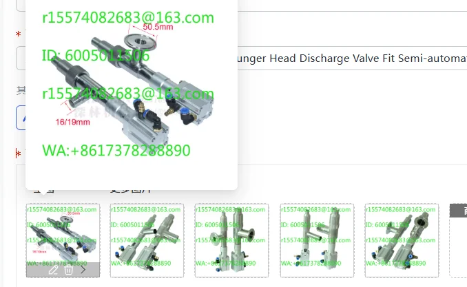 Anti Drop Filling Nozzle SUS304 Plunger Head Discharge Valve Fit Semi-automatic Pneumatic Quantitative Piston Filler Replacement