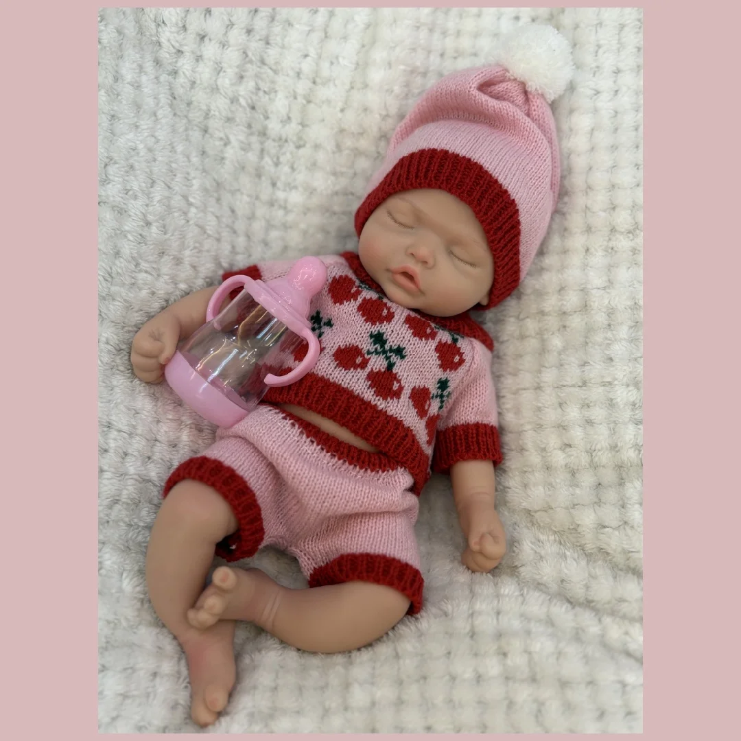 13inch Silicone bebe can open mouth Full Solid Slicone Bebe Reborn Doll Realistic Newborn Baby Doll Toy For Gifts Muñeca Reborn