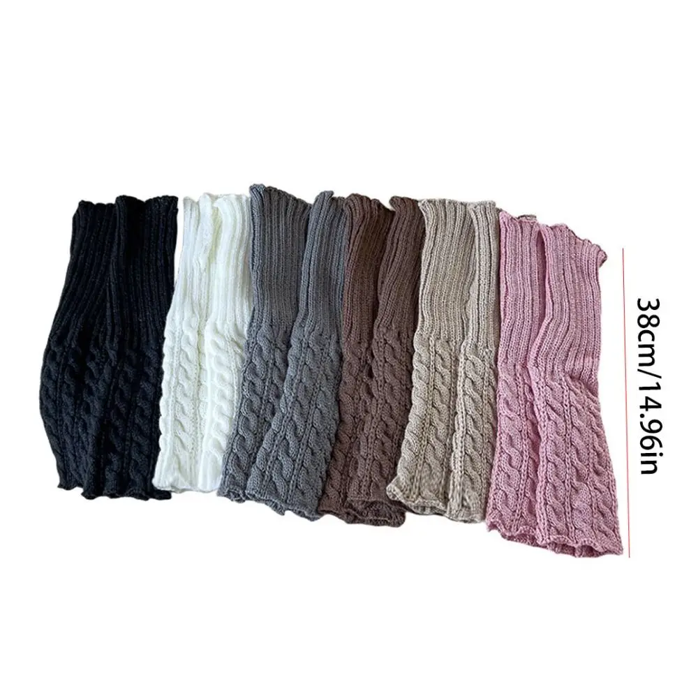 Sweet Japanese Style Children's Twist Leg Warmers Harajuku JK Leg Socks Woolen Pile Socks Knitted Leg Cover Children's