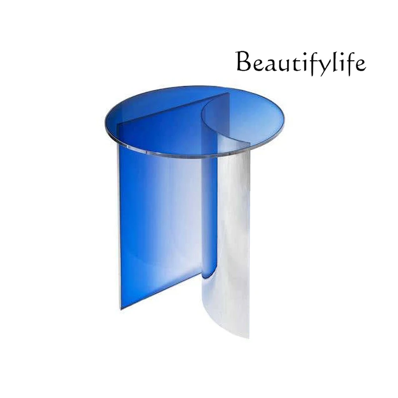 

Nordic personality creative geometric gradual change acrylic coffee table modern living room bedroom fashion advanced