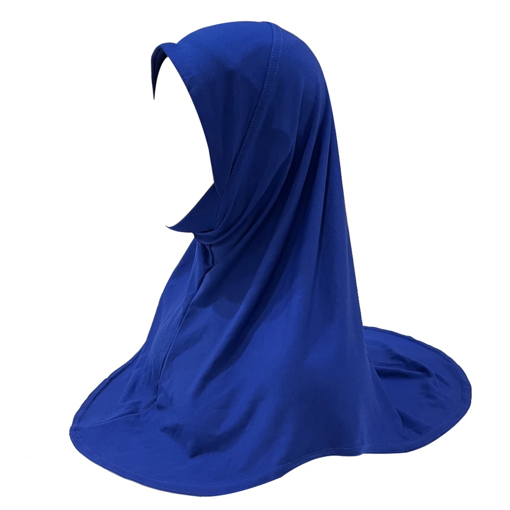 Kids Girls Muslim Hijab Instant Scarf Full Cover One Piece Amira Headscarf Shawls Wrap Turban Pull On Ready Middle East 5-10Year