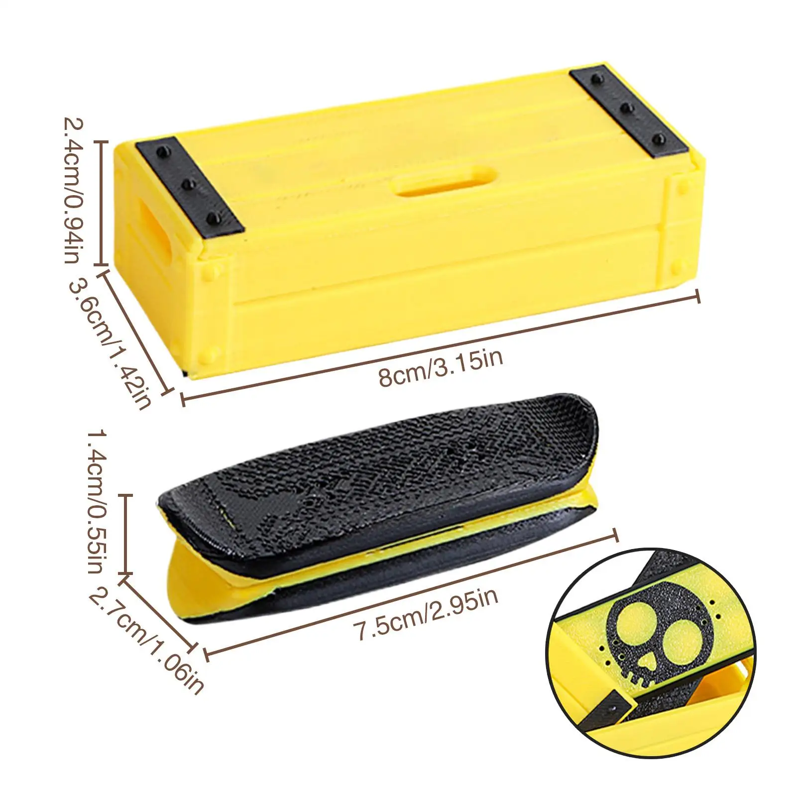 Mini Fingerboard 3D Printed Pocket-Sized Fingertips Surfboard Magnetic Mini Fingerboard for Men Women Boys Girls Youth Teens