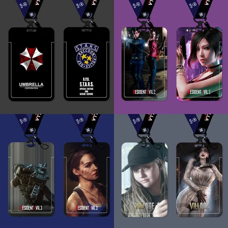 

Resident Evil Series Peripheral Card Holder Student Work ID Campus Bank Bus Card Action Figures Kids Pendant