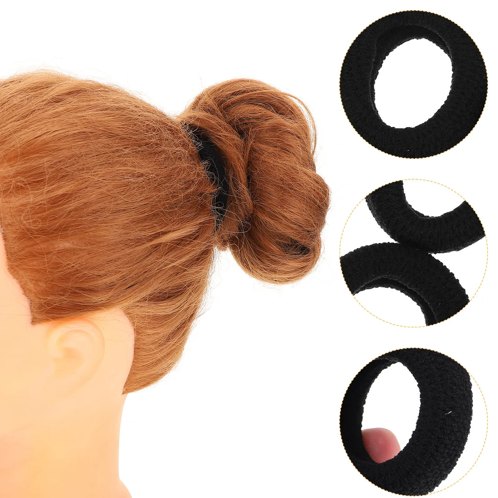 

Набор из 12 высокоэластичных толстых резинок для волос: резинки для хвоста, эластичные резинки для пучка, резинки-шнуры для создания пучков для женщин