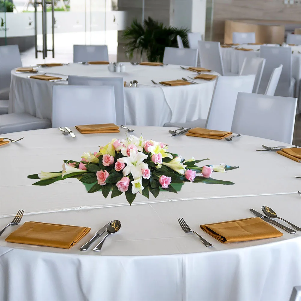 

2Pcs Foam Trays Floral Arrangement Tray Plastic Material Reusable Elegant Weddings Parties Large Scale Decor Foam Trays