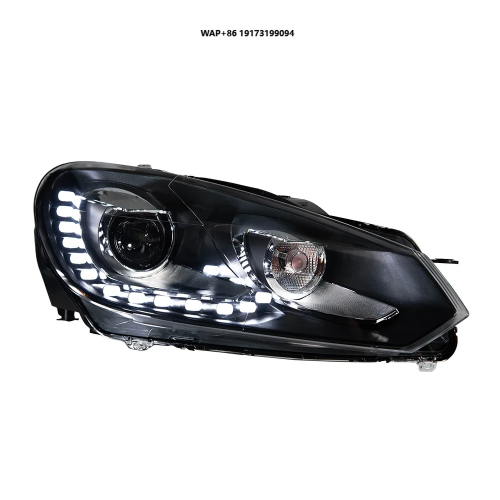 

Автомобильные фары для Golf 6 2009-2012 R20 Golf6 MK6: Светодиодные динамические фары, модификация, обновление, ДХО, дизайн «слезинные глаза», указатели поворота