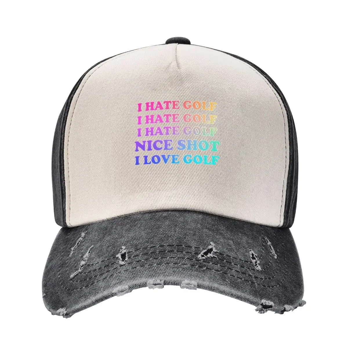 I Hate Golf I Hate Hate Nice Shot Love Baseball Cap Christmas Hat beach hat Sun Hat For Children hiking Women's 2025 Men's