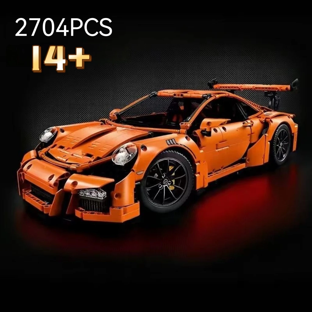 

Конструктор 2704 детали: Механическая гоночная модель Porsche 911 GT3 RS (оранжевый спорткар), развивающая игрушка для мальчиков 42056