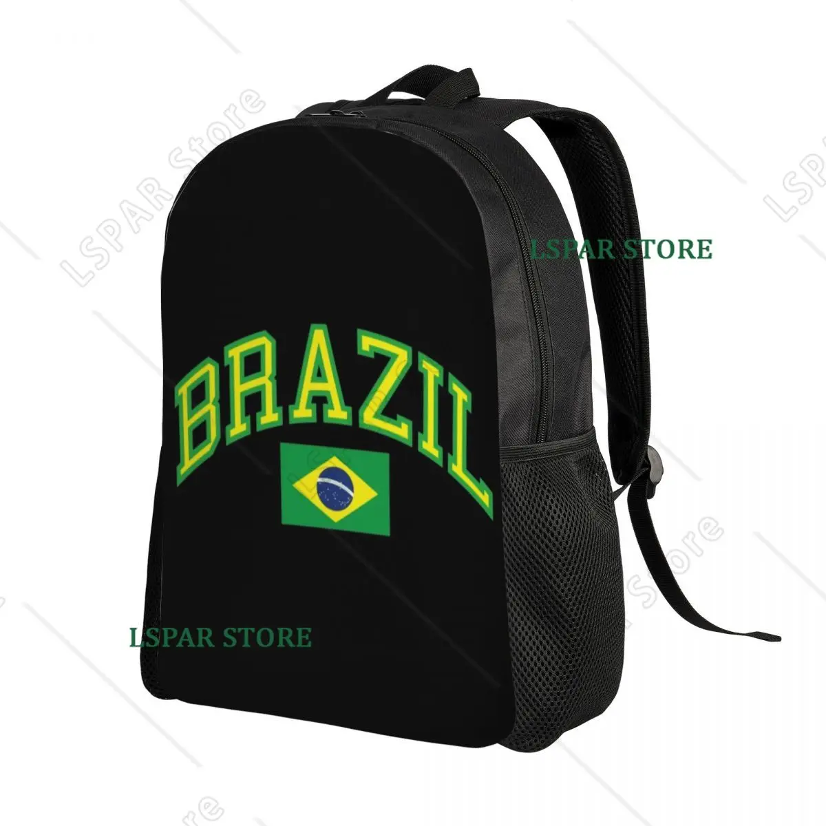 Custom 3D Print Brazil Flag Backpacks for Girls Boys Brazilian College School Travel Bags Men Women Bookbag Fits 15 Inch Laptop
