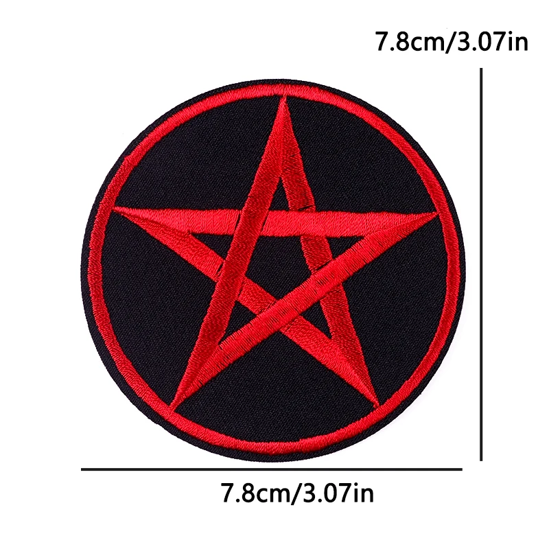Punk Embroidered Patches Iron On Patches For Clothes Anarchy Biohazard Skull Gothic Rock Roll Sew On Appliques Accessories DIY