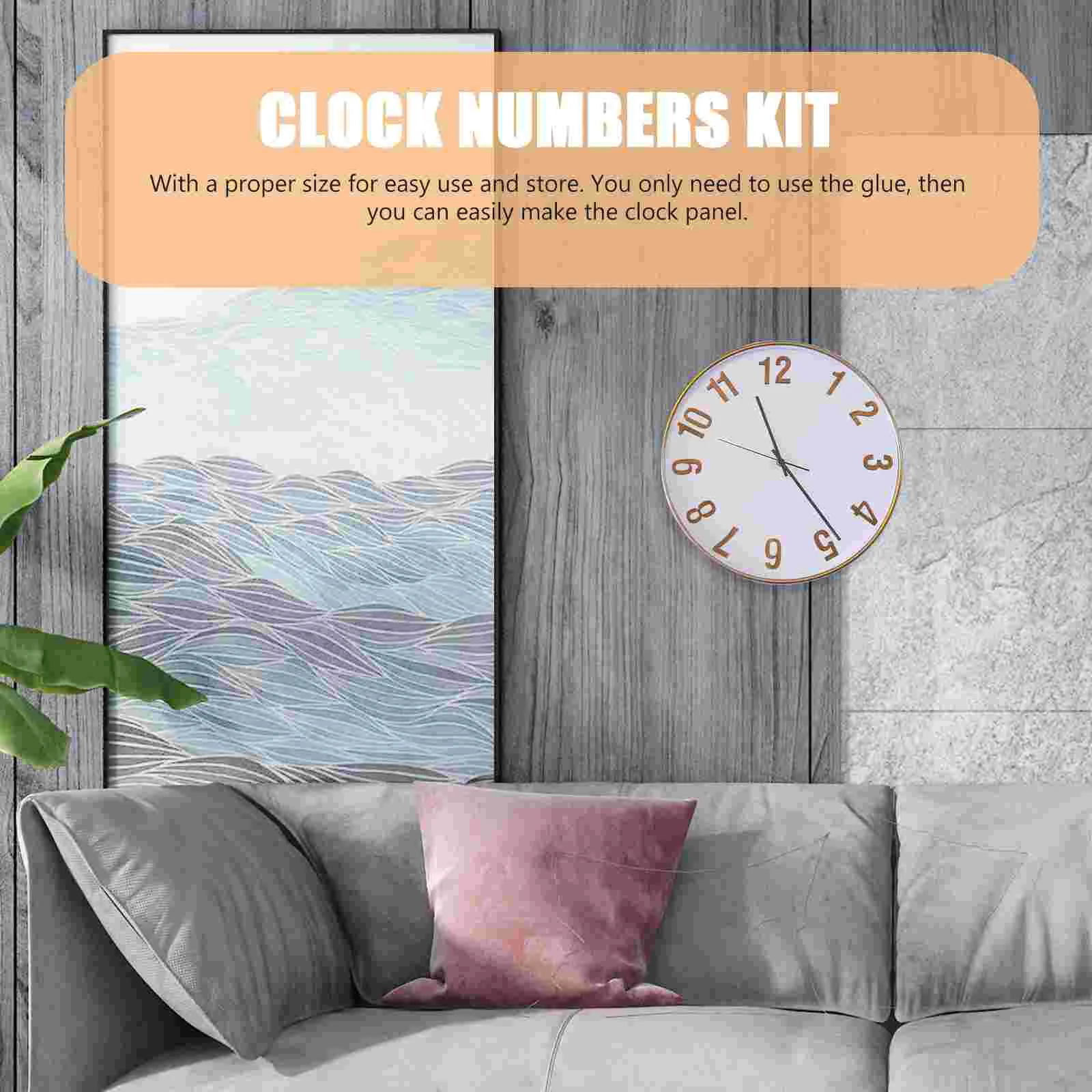 12 Pcs DIY Clock Numerals Repairing Accessories Numbers Digital Wall Replacement for Parts Supplies Miss