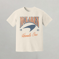 McLaren Retro Racing Shirt, Retro Style F1 T-shirt, Men and Women Summer and Autumn Pure Cotton Comfortable Short Sleeved Shirt
