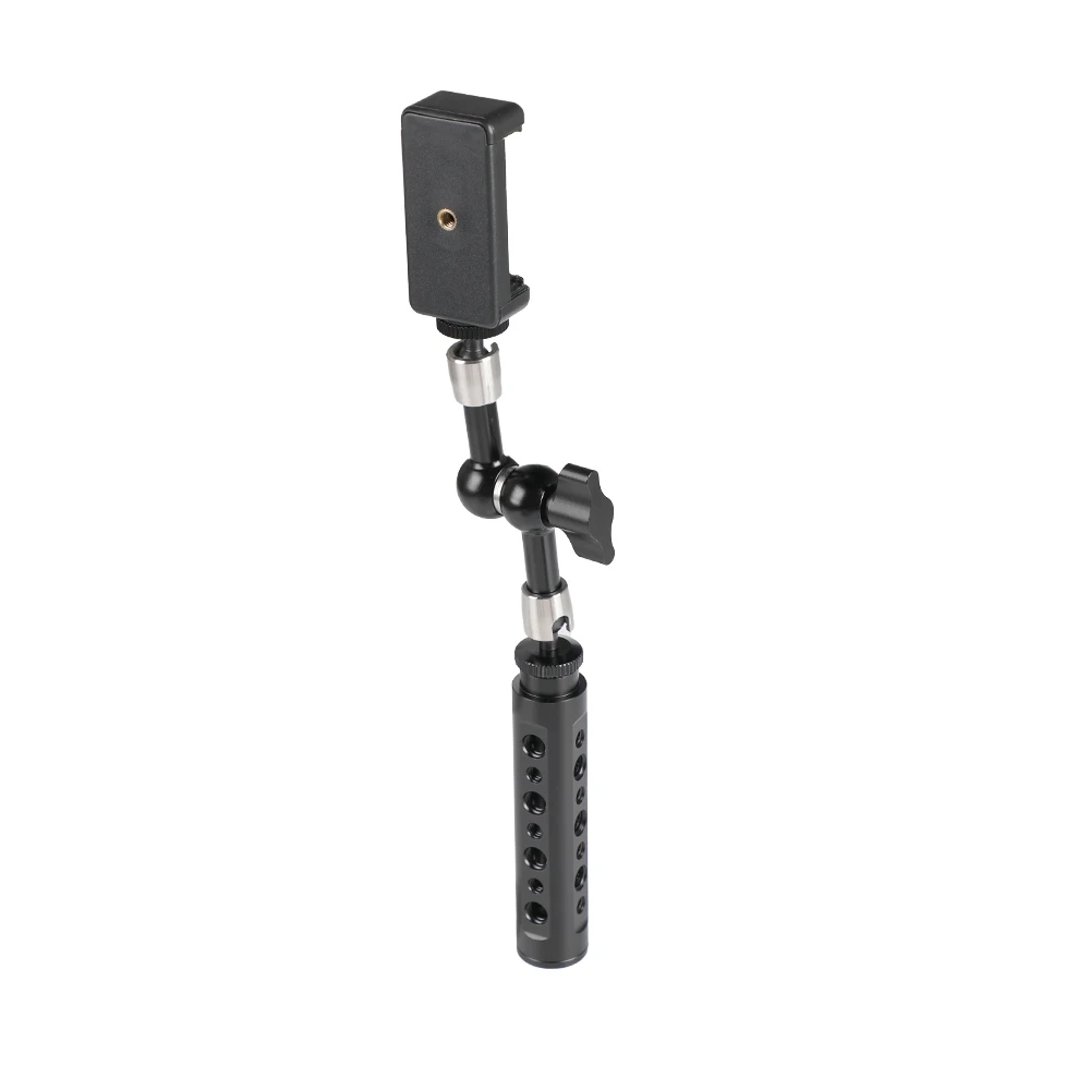 SZRIG-Clip para teléfono móvil, mango de queso de aluminio con Clip ajustable para teléfono móvil y brazo mágico articulado de 7 pulgadas, recién llegado