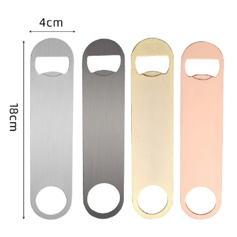 

High quality Multipurpose Stainless Steel Bar Bottle Opener Bar Beer tool Bar Blade Openers Large Flat Speed Bottle Cap Remove