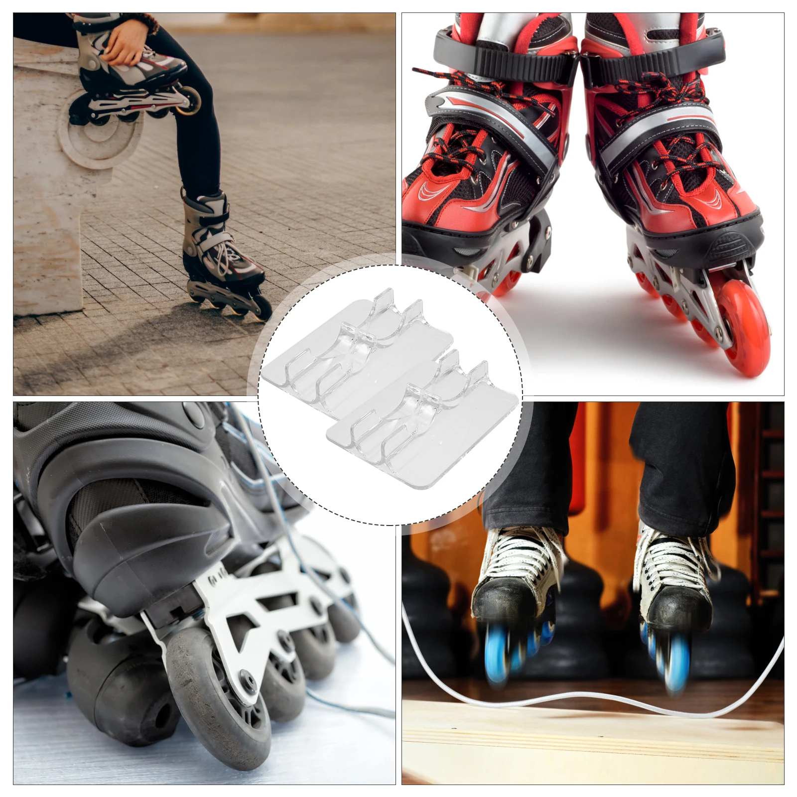 Transparent Eis Display Rack Rollschuhe Halter Kind Mädchen Inline Skate Display Ständer Skate Stand Lagerung