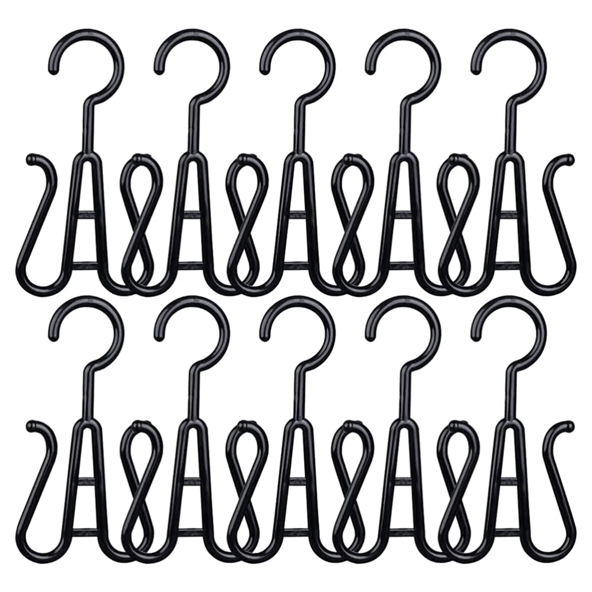 

Double Shoes Drying Rack 50Pcs Shoe Display Hooks Drying Rack Plastic Hanger for Shop Home Supermarket Mall