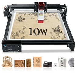 Laser Engraver With 32bit Control 10W Laser Engraving Cutting Machine 445±5nm Blue Light Cnc Machine Marking Wood, Acrylic, PVC