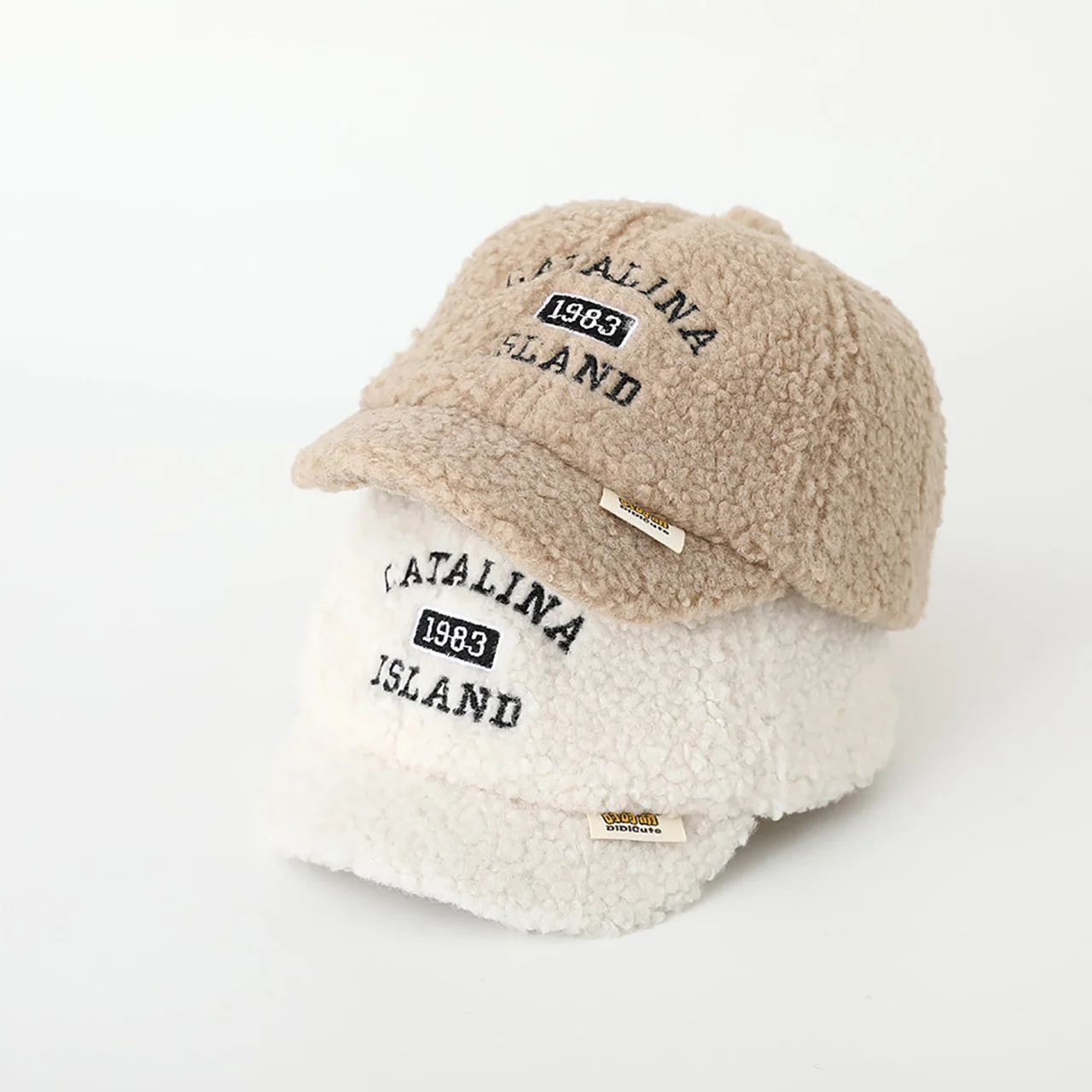 

﻿ Fashion Cute Baby Baseball Hat Autumn Winter Lamb Fleece Adjustable Duck Tongue Cap Boy Girl Toddler Kids Casual Outdoor Hat