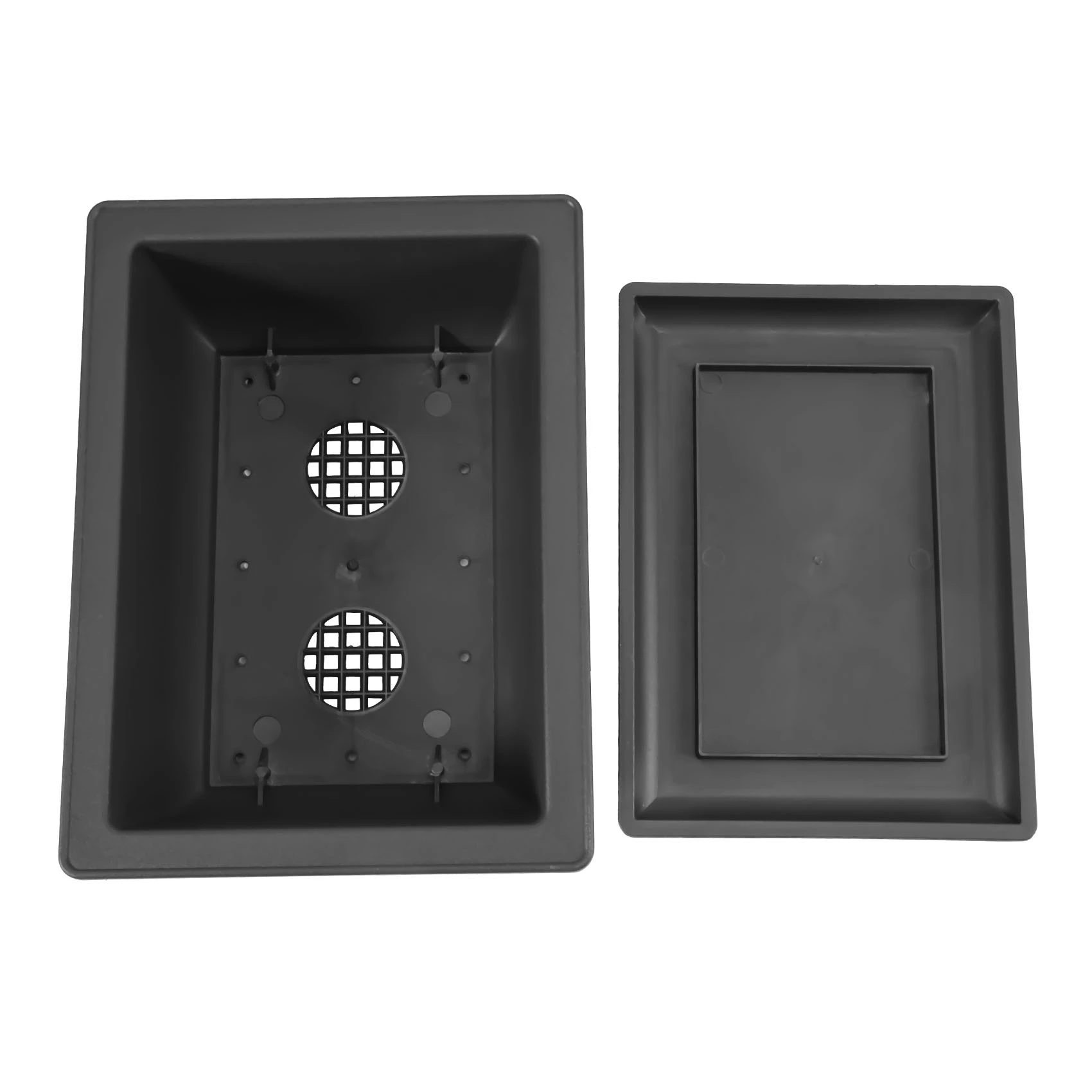 

A21I-6 Packs Bonsai Training Pots With Tray Plastic Bonsai Plants Growing Pot For Garden Yard Living Room 22.5X16.5Cm