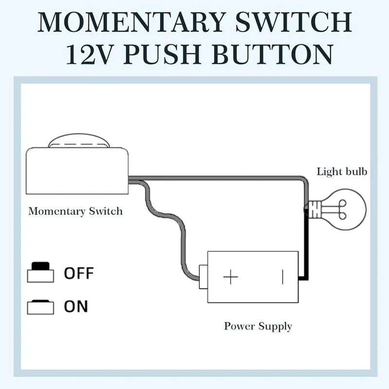 Mini interruttore ON/Off a pulsante momentaneo 12V/24V, montaggio superficiale, installazione facile per esperimenti elettronici