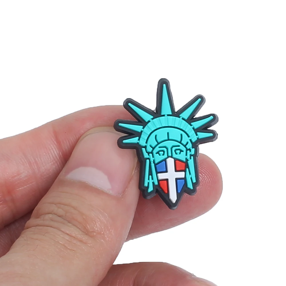 1pcs New York Statue of Liberty Shoe Charms Shoe Accessories Children Decorations Fit Wristband Classic Clog Party Present