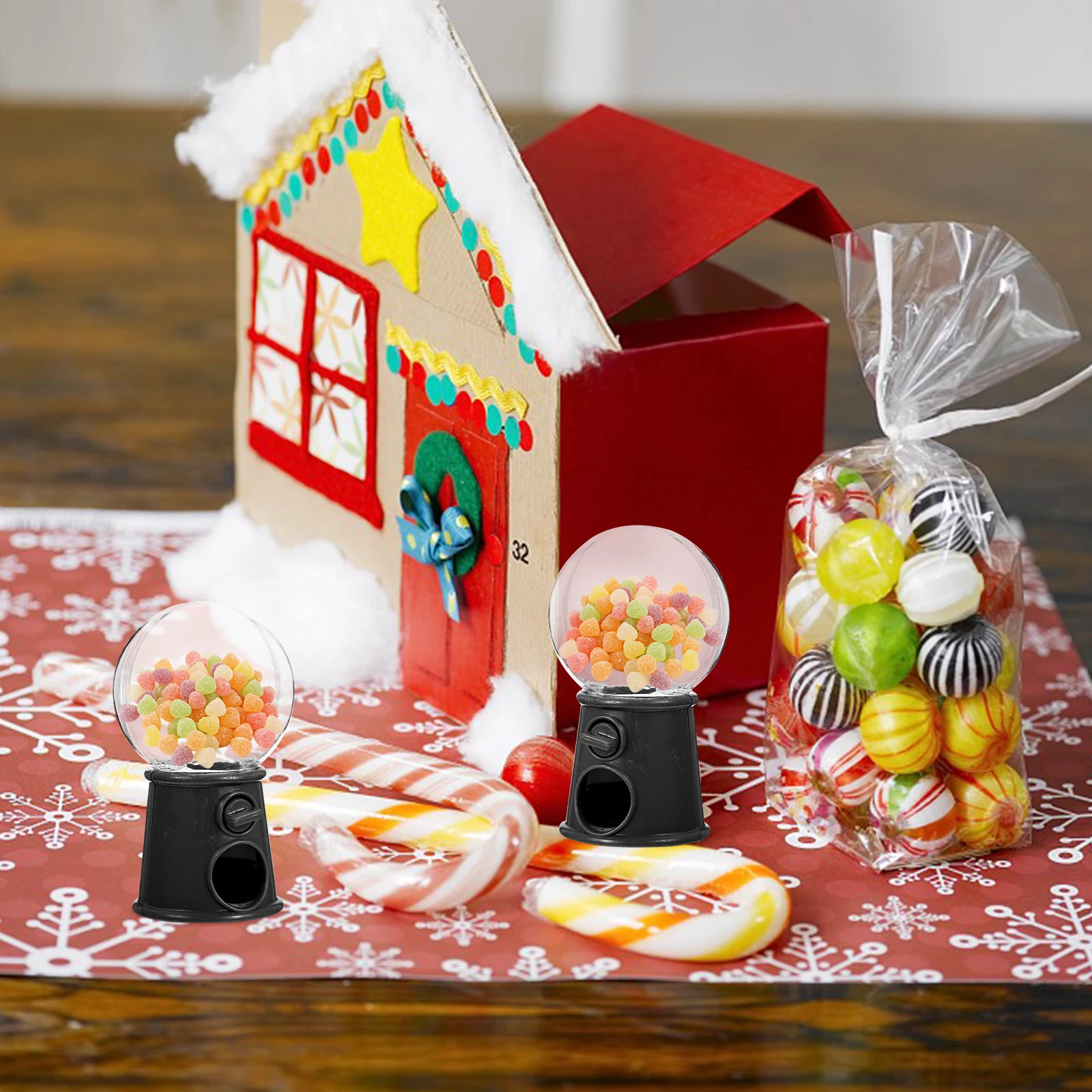 

12Pcs Mini Candy Dispenser Creative Gumball Machines for Wedding Candy Box Cake Decoration Mini Gumball Machine