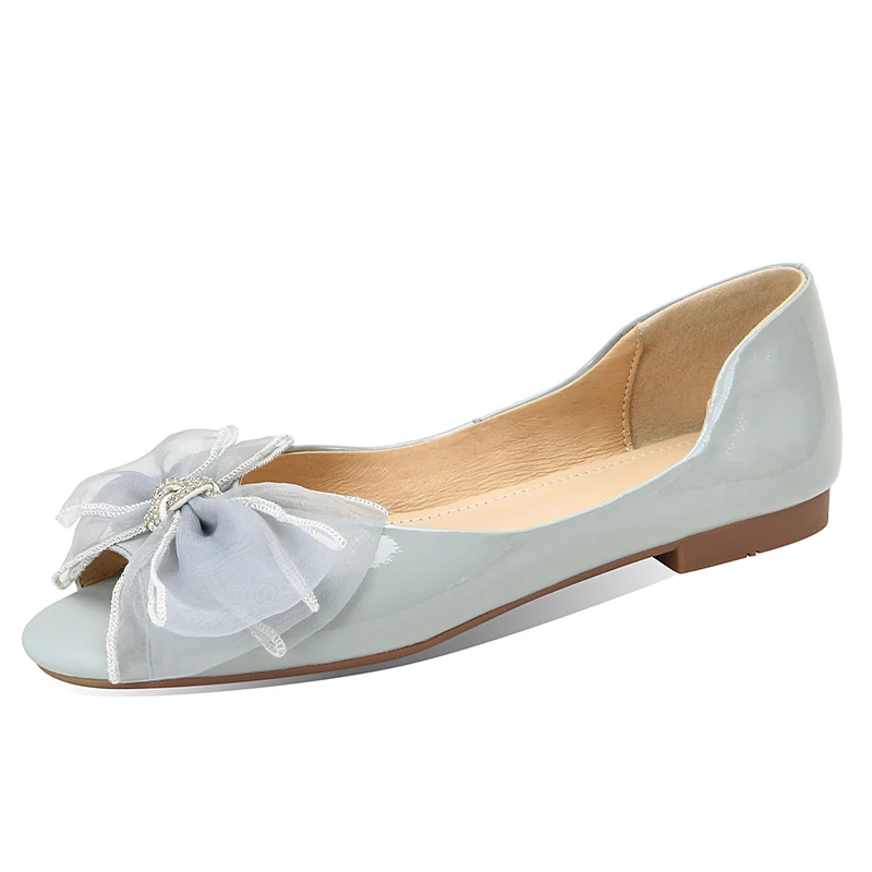 

Новые женские летние сандалии на плоской подошве для беременных, сумка с открытым носком на мягкой подошве и одинарной обувью, повседневная повседневная обувь с бантом и неглубоким носком