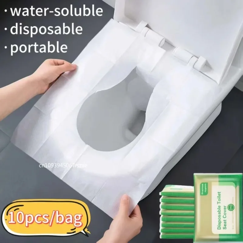 10/20/30/40/50/60/100Pcs Disposable Toilet Seat Covers Flushable Disposable Toilet Covers Soluble Water Toilet Paper