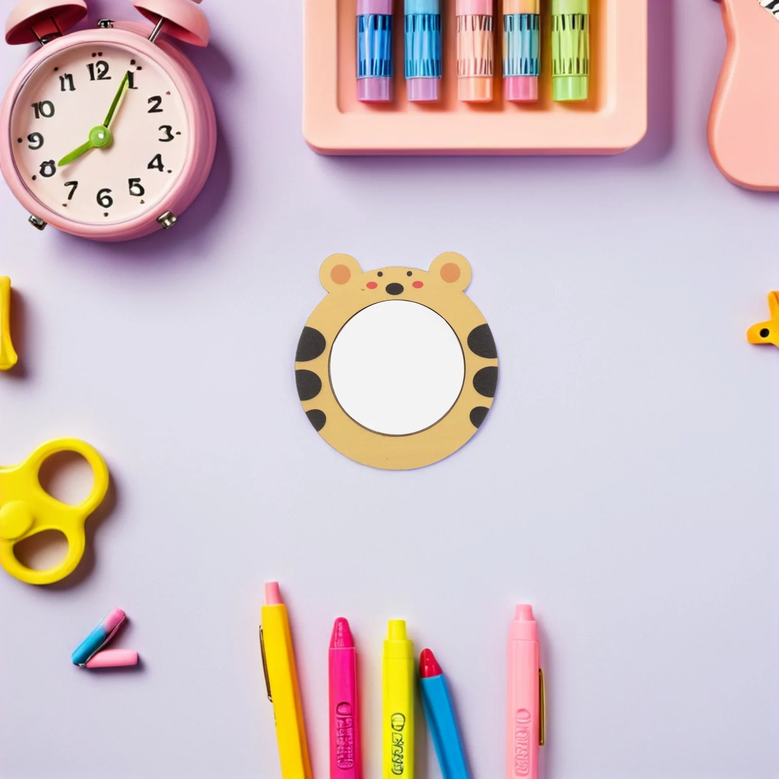 2 Buah Cermin Bayi Kayu Kartun Harimau untuk Mandi Balita Bermain Air Belajar Keterampilan Sensorik Kognitif Bayi Saat Mandi Menyenangkan