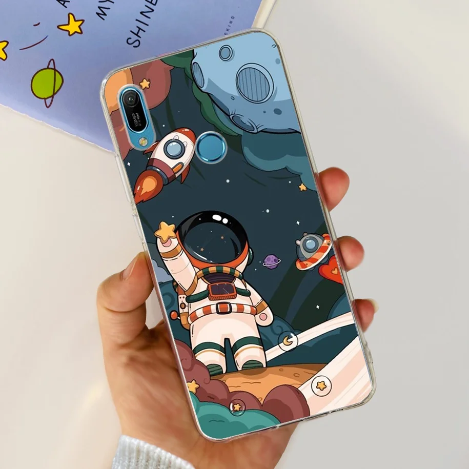 Cartoon Cover For Huawei Y6 2019 Case MRD-LX1 MRD-LX3 Soft Silicone Phone Case For Huawei Y6 Pro 2019 MRD-LX2 Y 6 Y6s Y6Pro Capa