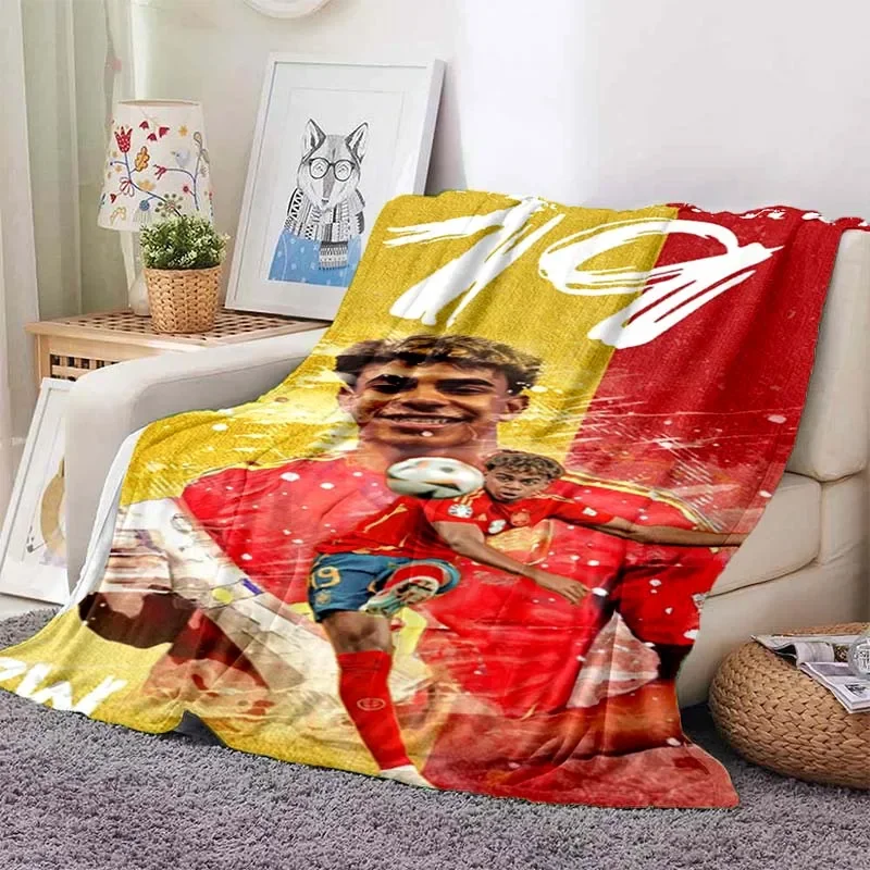 Famous Football Star Lamine Yamal Blanket Soft Throw for Bedroom Sofa Bed Sheet Leisure Sleep Photography Props