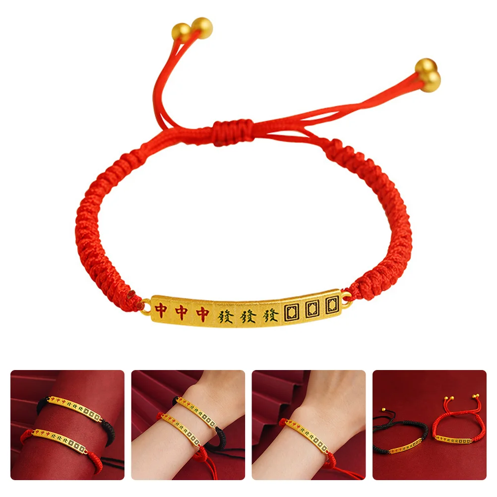 Chinese Style Bracelet Handmade Bracelets Embroidery Jewelry Lucky Red Woven Rope Miss