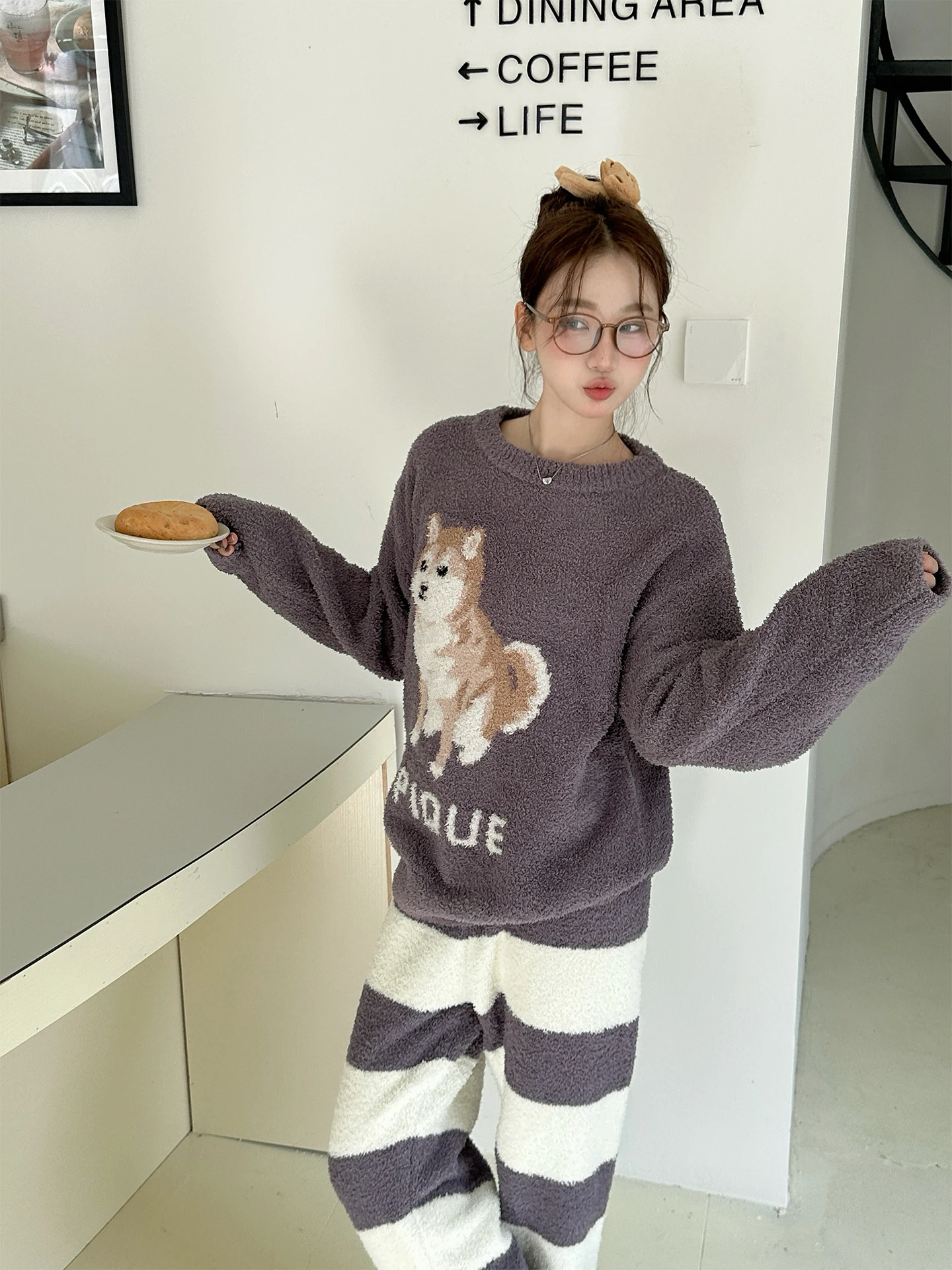 couples-sleepwear-half-velvet-soft-warm-autumn-winter-dog-couple-pajamas-skin-friendly-comfortable-set-leisure-long-sleeve-pants