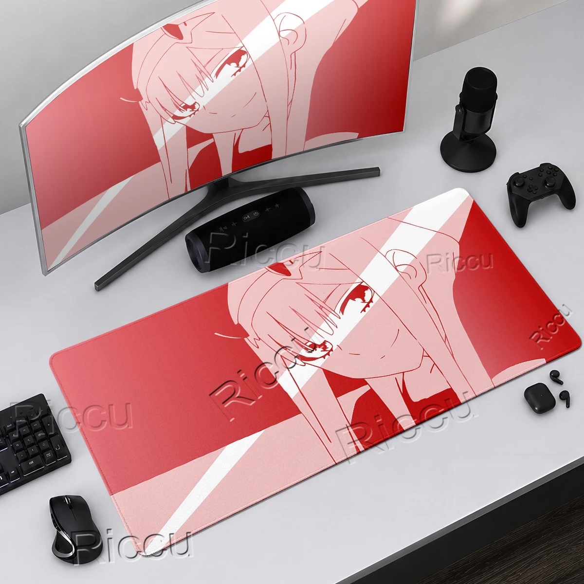 Pretty Anime Girl 02 Mousepads Anti-slip Computer Keyboard Game Desk Mats Office Accessories Zero Two Darling in The FranXXL Pad