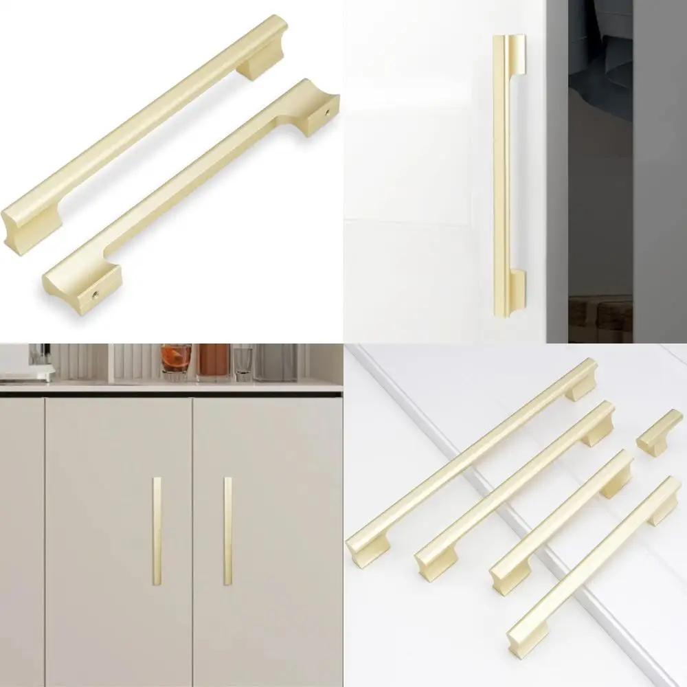 

Ручки для кухонного шкафа, 7-1/2 дюйма, матовая латунь, золотые ручки для ящиков, фурнитура для гардеробной и улучшения шкафа