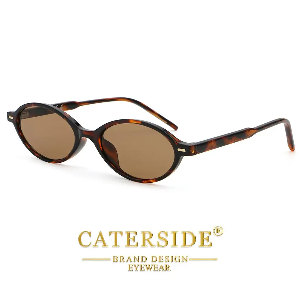 CATERSID Retro Damen Punk Sonnenbrille Hochwertige PC Ovale Kleine Rahmen Sonnenbrille Herren Outdoor Street Hip Hop Brille UV400 – Detail 16