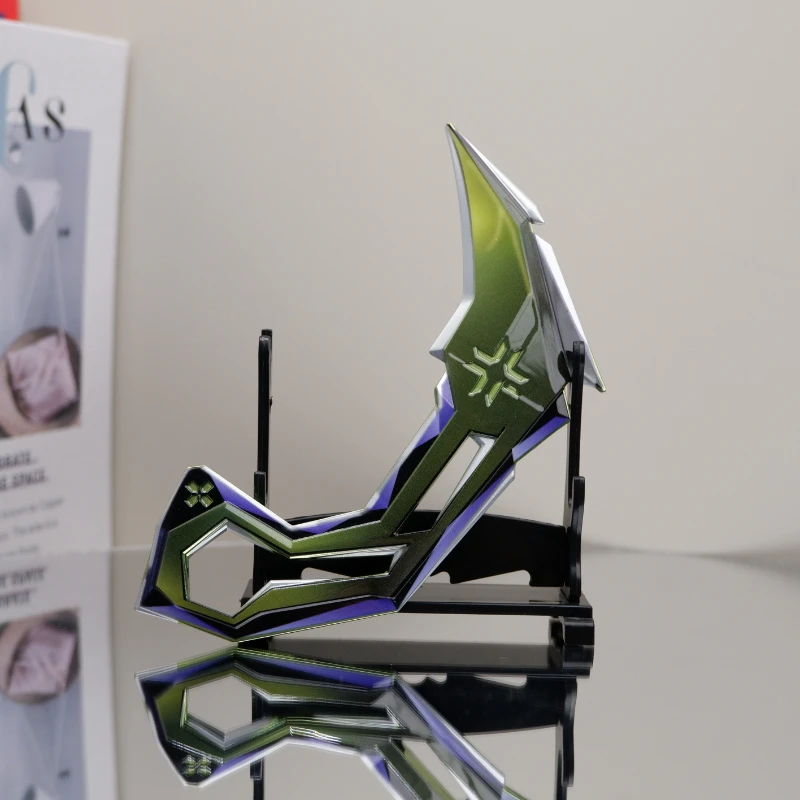 16 cm/6,29 Zoll Valorant Leuchtversionen VCT Range Klauenmesser mit Holster Katana Messer Metall Waffenmodell Ornamente Junge Spielzeug Geschenke