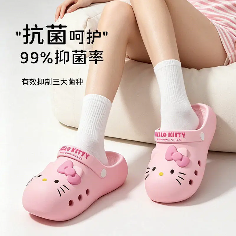 Fashion Cute 2026 Summer New Sanrio Hello Kitty Cartoon Cute Lovely Good Quality Beige Coffee Comfortable Women Girls Sandals - view 6