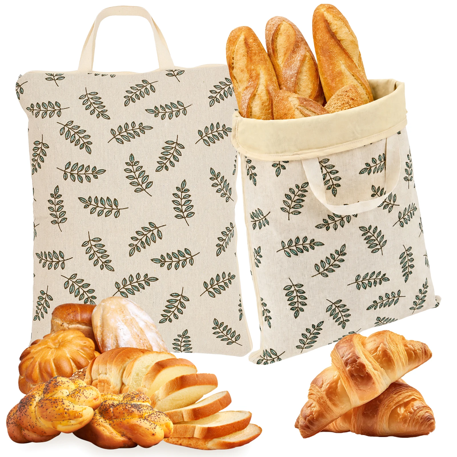 Beeswax Food Wrap - 2Pcs Beeswax Linen Bread Bags Reusable