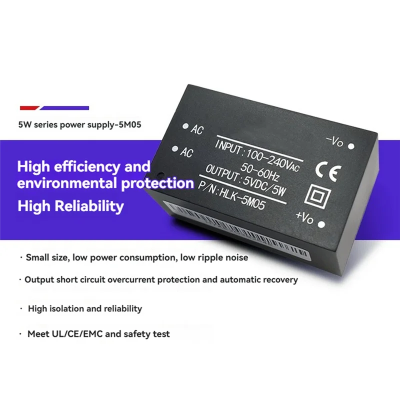 A98Z 5 قطعة AC-DC وحدة امدادات الطاقة 5 قطعة AC-DC معزولة وحدة الطاقة التيار المتناوب تيار مستمر محول 220 فولت إلى 5 فولت وحدة تبديل ذكية HLK