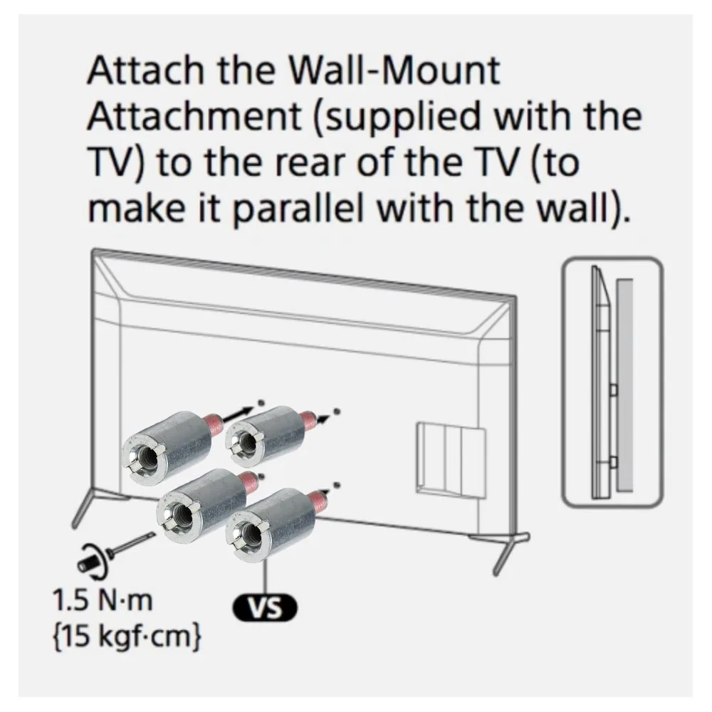 Compatible con Sony TV VESA tornillos espaciador adaptador reemplazar para Sony TV soporte montaje en pared accesorio 55/65/75/85X9000H/9088H/9100H