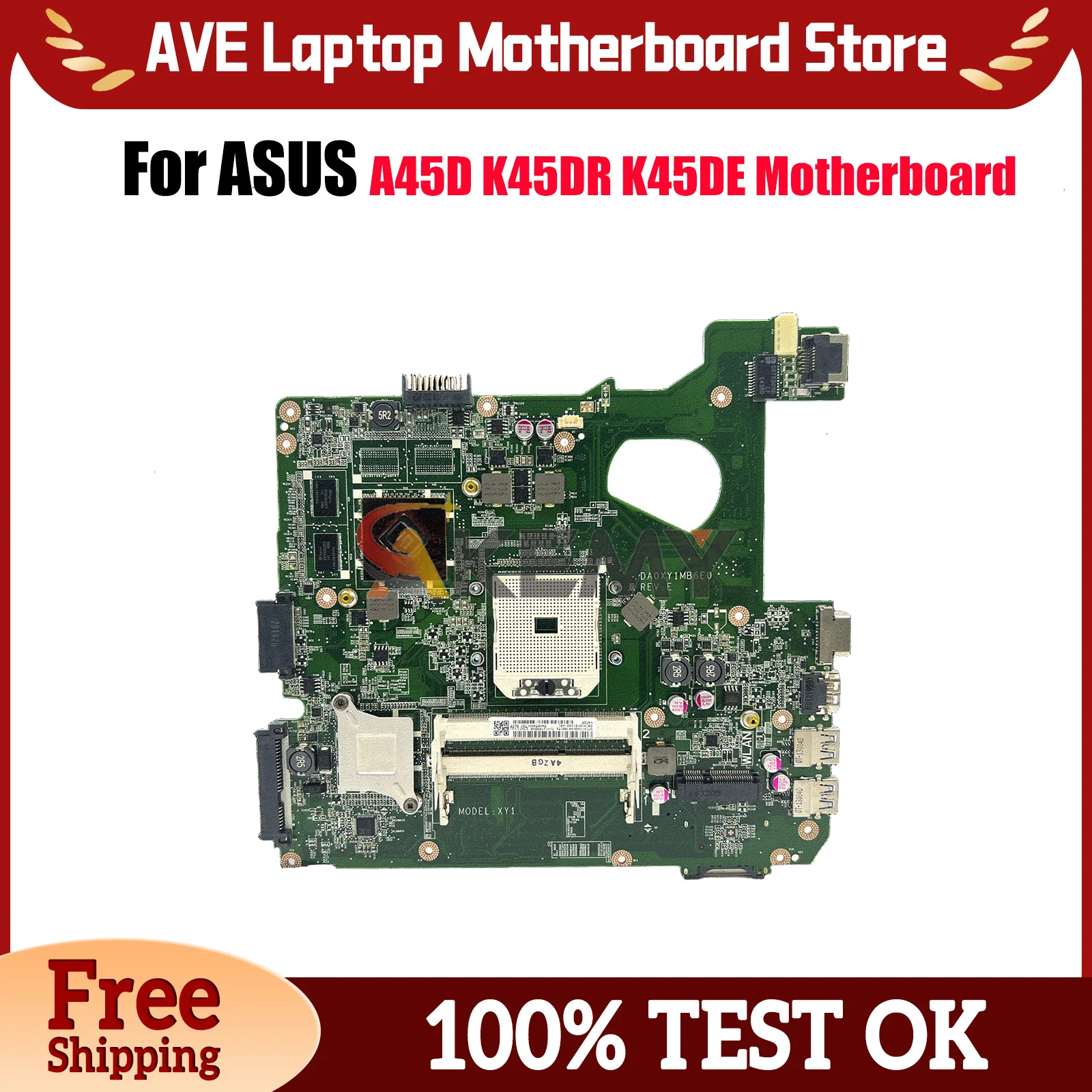 

K45DR Laptop Motherboard For ASUS K45D A45D K45DR K45DE Notebook Mainboard This item is in stock 100% tests OK fast shipping