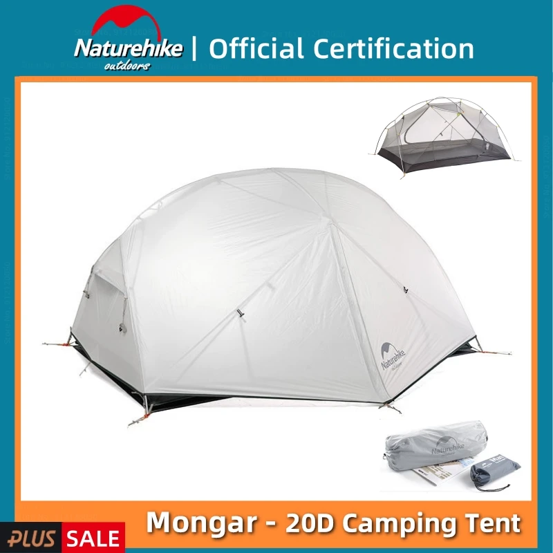 Naturehike Mongar Tent 2 Person Ultralight Travel Tent Double Layer Waterproof Tent Backpacking Tent Outdoor Hiking Camping Tent