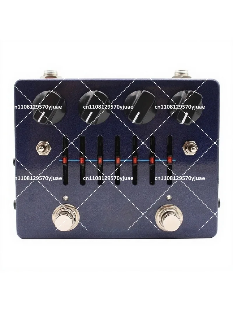 Bass Guitar Preamp Pedal with Distortion and 6 Band EQ Effect for Electric Bass