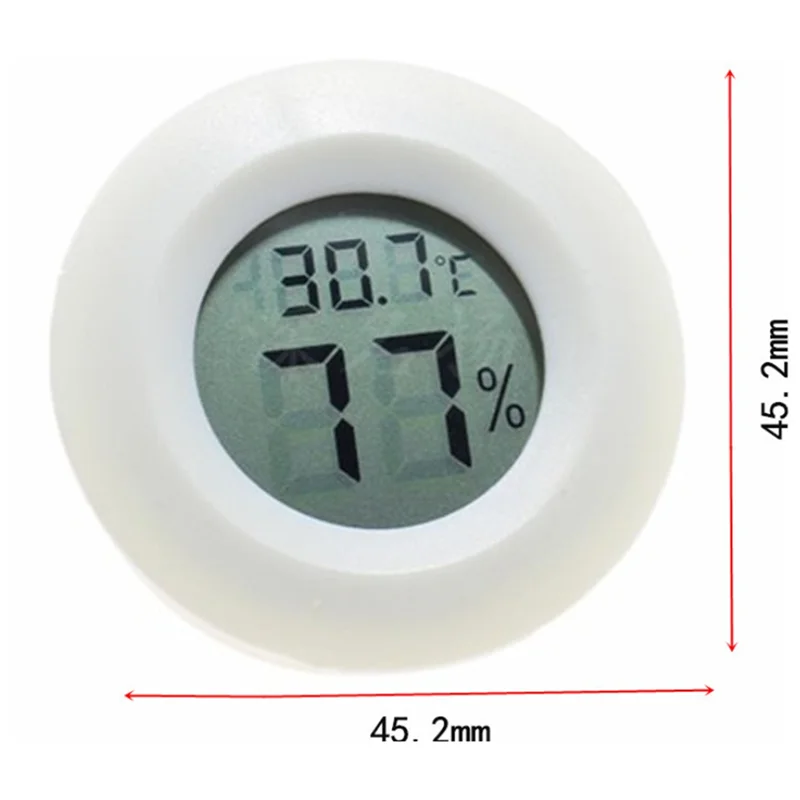 BNVN-Mini LCD ميزان الحرارة الرقمي الرطوبة الاستشعار التحقيق للفريزر 10 قطع مستديرة جهاز قياس درجة الحرارة والرطوبة