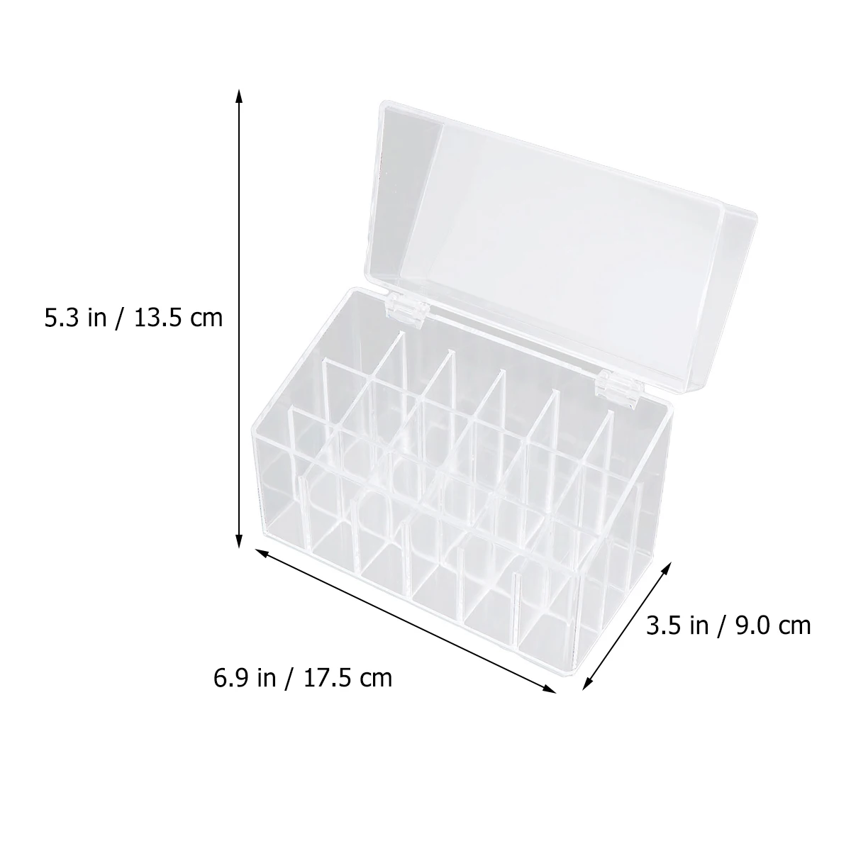 

Transparent Lipstick Storage Box 18 Slots Dustproof Makeup Holder Display Case Organizer Stand Durable Acrylic Holder